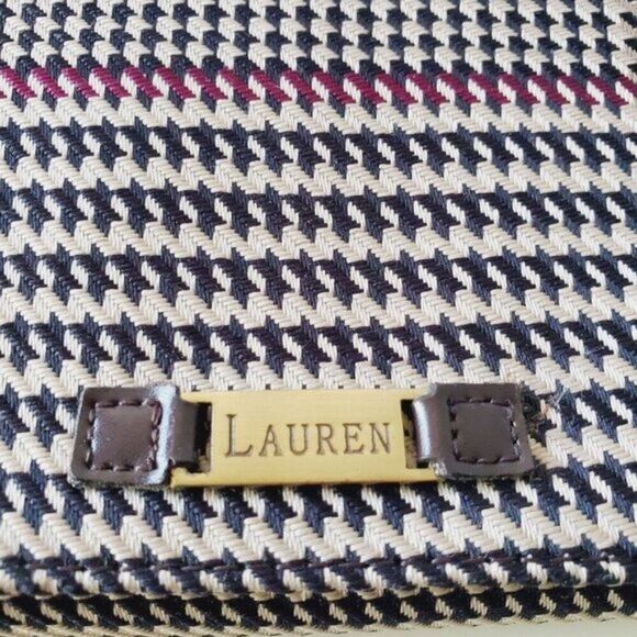 Vintage 1970s Lauren By Ralph Lauren Women's Trifold Textile Houndstooth - Picture 9 of 16
